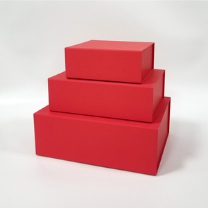 Wholesale Custom High-end Red <b>Large</b> Folding Hard <b>Box</b> Flip <b>Box</b> Packaging Gift <b>Box</b> Custom logo - Product Image 4