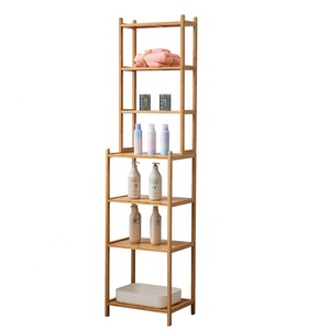 Meuble de rangement moderne en bambou pour salle de bain, armoire <span class=keywords><strong>haute</strong></span> sur pied pour toilettes - Product Image 5
