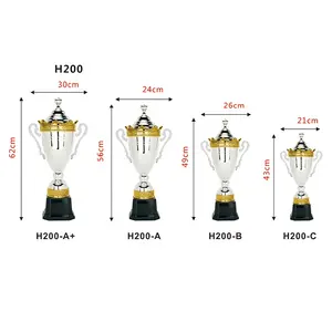 트로피 컵 최고 크기 축구 우승 트로피 Personalizados 메달 및 트로피의 주문 기념품 포상 제조