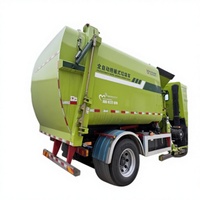 Camion compacteur de déchets entièrement automatique avec moteur et pompe pour conteneurs de 10 et 12 mètres cubes