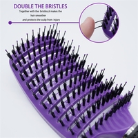 Brosse à cheveux professionnelle noire à coussin d'air, personnalisable, vente en gros, moins chère