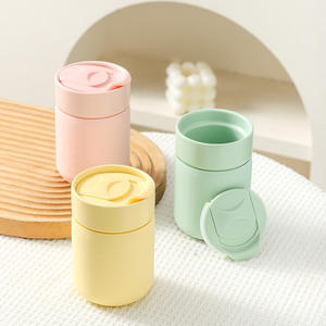 كوب سيراميك محمول سعة 10 أونصات مع غطاء سيليكون واقي، كوب قهوة مخصص للسفر سعة 280 مل، كوب خزفي مطبوع للسيارة - Product Image 1