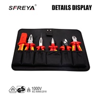 Set Perkakas Kunci Soket Isolasi Cetak Injeksi VDE 1000V SFREYA S687-42 42 Pcs untuk Teknisi Listrik yang Bekerja di Tempat Bertegangan