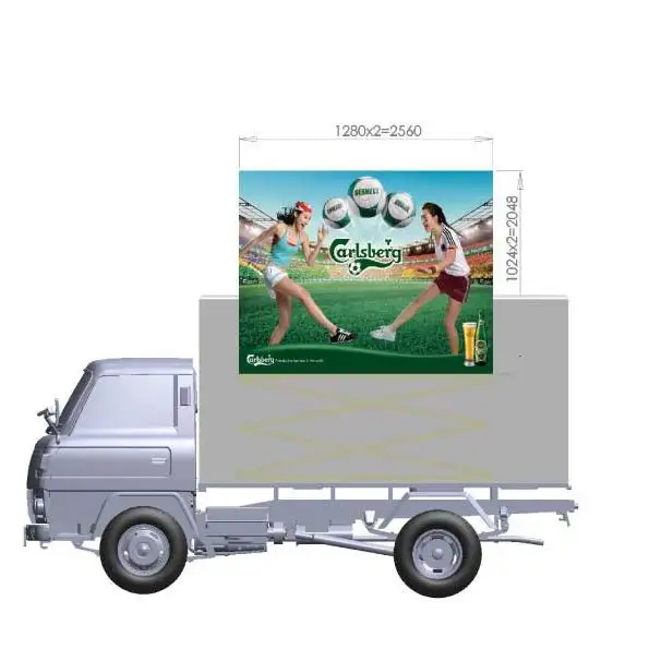 Aircraft catering cart advertising scooter advertising display screen board PH8 P8 led messsge double sign