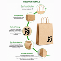Sacs en papier kraft personnalisés de luxe écologiques avec logo et couleurs sur mesure, épais, pour le shopping, avec poignées