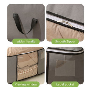 Высокое качество Оксфордский Тканевый шкаф большой вместимости пододеяльник для одежды одеяло сумки для хранения с ручкой из полиуретана - Product Image 4