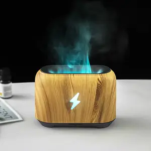 3D flame ultrasonic diffuser 150ml Electric Ultrasonic Household Mist Led Simulation 3D Blue Fire