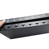 Tôle d'aluminium anodisé noir personnalisé IP65 estampage de métal boîtiers électroniques de soudage boîte de télévision armoire réseau Android