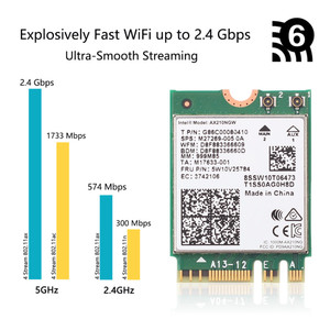 EDUP Offre Spéciale Tri-bande 2.4Ghz/5.8Ghz/6Ghz M.2 Module AX210NGW <span class=keywords><strong>AX210</strong></span> - Product Image 6
