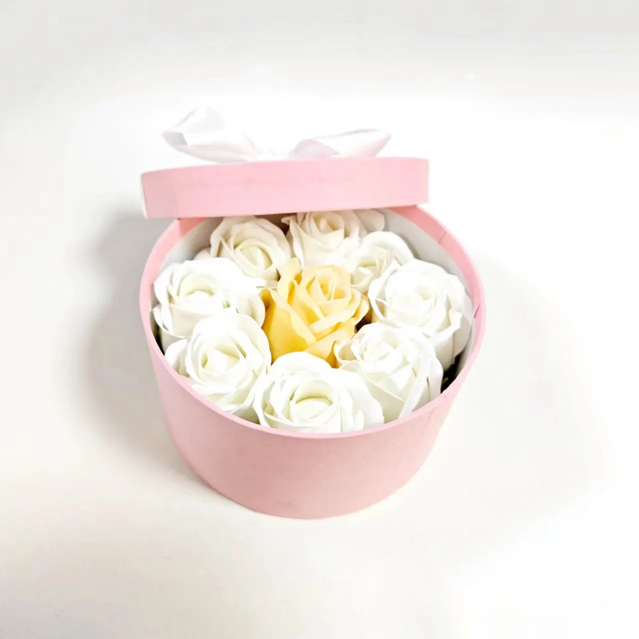 Bunga mawar abadi wanita, kotak hadiah Hari Valentine sentuhan asli selamanya tahan lama
