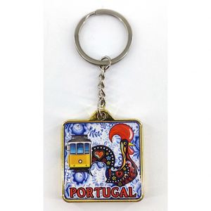 Porte-clés personnalisé en alliage métallique, style vintage, motif coq du Portugal, impression offset UV, design dessin animé, cadeau en promotion - Product Image 2
