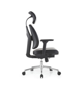 เก้าอี้สำนักงานแบบหมุนได้ พนักพิงสูง ดีไซน์ทันสมัย โครงตาข่าย <span class=keywords><strong>ขา</strong></span>โครเมียม <span class=keywords><strong>ที่</strong></span>วางแขนและพนักพิงศีรษะปรับได้ ฐานพลาสติก - Product Image 6