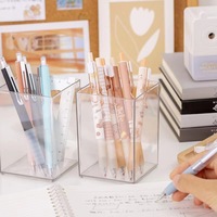 Porte-stylos en acrylique personnalisé, porte-stylos en acrylique transparent pour bureau, organisateur de bureau, porte-stylos, support à stylos en acrylique avec logo personnalisé
