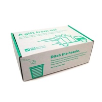 Carton ondulé auto-érecteur personnalisé pliable, écologique, gaufré, pour le stockage d'outils de pâtisserie de supermarché, encre à base de soja, vente en gros
