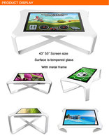 Prix d'usine Samidisplay Table à écran tactile multifonctionnelle intelligente 43 55 pouces Table interactive capacitive pour bureau de réunion
