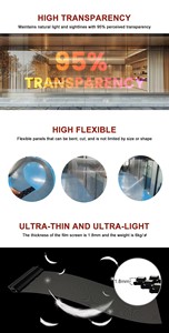 High Brightness P8 Glass Film <strong>Transparent</strong> Led Panel Advertising P8 LED Displays for Glass <strong>Window</strong> Invisible Video P8 Led <strong>Screen</strong> - Product Image 4