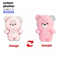 Ours en peluche rose en forme de bandage, doux et moelleux, coussin de sommeil pour enfants, jouet animal mignon, décoration de canapé, cadeau d'anniversaire pour filles, vente en gros