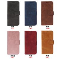 Funda de Teléfono Tipo Cartera de Cuero PU con Electrochapado, Ranura para Tarjetas, Soporte, Diseño Transparente y Antihuellas para 15/16/17 Pro Max