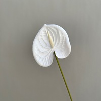 Y-H229 Vente en gros de fleurs d'anthurium artificielles imprimées en 3D, grandes fleurs d'anthurium artificielles pour la décoration de la maison et des mariages