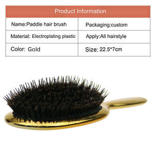 Juego de Cepillos de Cerdas de Jabalí para Extensiones de Cabello con Logotipo Personalizado, Marca Blanca, Tipo Pala para Mojado y Secado, Desenredante para Pelucas, ABS, para Mujeres - Product Image 5