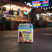 Congélateur à glaces commercial avec dessus en verre incurvé, congélateur vitrine à économie d'énergie pour les chaînes de supermarchés