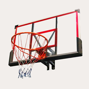 Panier de <span class=keywords><strong>basket</strong></span> mural mobile avec panneau arrière transparent en PC, cadre en fer noir, anneau standard et filet en nylon <span class=keywords><strong>pour</strong></span> le basketball - Product Image 5