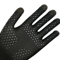 Guantes de PVC con Puntos, Tejido de Poliéster Negro, Flexibles y Transpirables para Embalaje