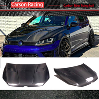 Capot Moteur de Style ASP en Fibre de Carbone Véritable Humide de Haute Qualité pour Volkswagen Golf MK7 7.5 GTI R 2014-2019, Capot en Carbone Forgé pour MK7.5