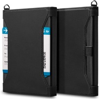 Porte-cartes passeport en cuir PU portefeuille documents de voyage organisateur accessoires avec blocage RFID pour hommes et femmes