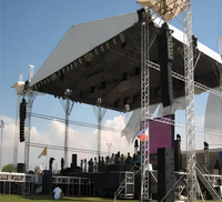 Structure de toit en treillis carré monocouche en alliage d'aluminium modulaire, capacité de charge de 500 kg, éclairage de scène, écran LED pour événements