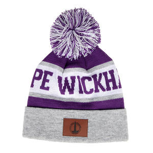 겨울 축구 스키 하키 팀 스포츠 클럽 니트 비니 폼폼 모자 맞춤 텍스트 로고 포함 - Product Image 4