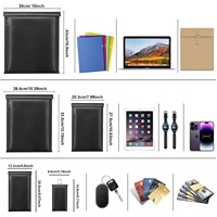 Ensemble de 5 pochettes Faraday ignifuges et étanches pour téléphone portable, tablette, PC, clé de voiture