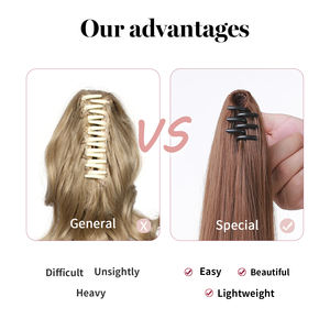 Pinza de extensión de cola de caballo, extensión de cabello sintético, extensión de cabello, 150g, 28 pulgadas - Product Image 3