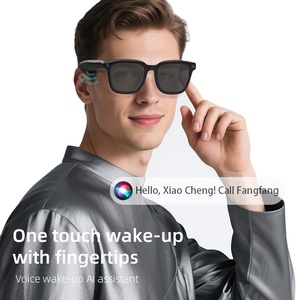 Lunettes Intelligentes IA avec <span class=keywords><strong>Enregistrement</strong></span> Caméra 4 Go IP65 Vidéo <span class=keywords><strong>Audio</strong></span> 1080P Traduction Chat IA Appel BT Musique Transfert Wi-Fi V03 - Product Image 2
