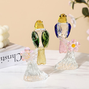 Figura de Pájaro Magpie de Cristal, Adorno Animal de Cristal Tallado, Decoración para el Hogar, Regalo para Sala de Estar, Dormitorio, Entrada - Product Image 3