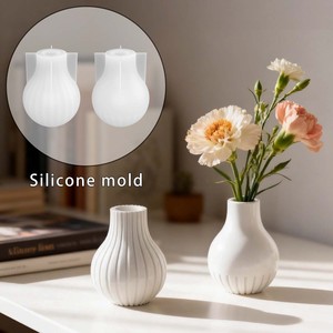 Nouveaux moules en plâtre pour vases, moules en béton, moules en résine, moules en ciment pour la décoration faite maison, 4 types <span class=keywords><strong>de</strong></span> moules en silicone pour pots <span class=keywords><strong>de</strong></span> fleurs et vases - Product Image 5
