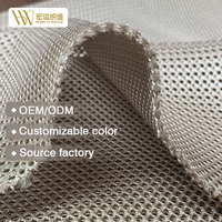 Tissu en maille tricotée chaîne 100 % polyester respirant et léger, maille aérée 3D aux couleurs personnalisées pour languettes et empeignes de chaussures de sport et d'extérieur