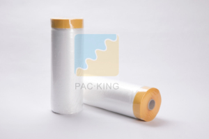HDPE Auto effolded protección de plástico Spray <span class=keywords><strong>Pretape</strong></span> ventana película adhesiva cinta Jumbo rollo para automoción/Pintura/pintores/arte - Product Image 3