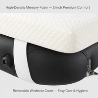 Surmatelas personnalisé de 2 pouces en mousse à mémoire de forme souple haute densité avec housse amovible
