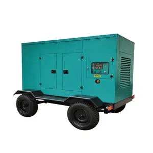 Sessiz 100kva 120kw römork dizel jeneratör fırça veya fırça alternatör ile