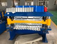 Machine de formage de rouleaux de tôles de toiture double couche PPGI PPGL GI GL, machine de fabrication de panneaux muraux métalliques