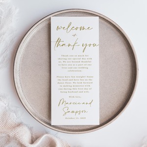 Placa <span class=keywords><strong>de</strong></span> Bienvenida Personalizada para Recepción <span class=keywords><strong>de</strong></span> Boda, <span class=keywords><strong>Nota</strong></span> <span class=keywords><strong>de</strong></span> Agradecimiento con Nombres Personalizados, Texto Dorado, Tarjetas <span class=keywords><strong>de</strong></span> Agradecimiento para Mesa <span class=keywords><strong>de</strong></span> Boda - Product Image 2