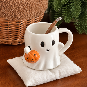 Caneca de Cerâmica Criativa de Halloween com Abóbora, Fantasma e Elfo Engraçado – Presente Divertido para Decoração de Festas em Casa - Product Image 3