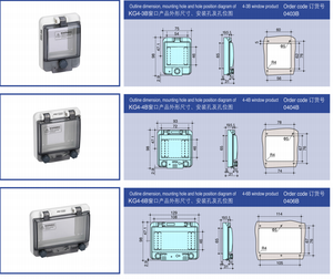กล่องต่อสายไฟฟ้ากันน้ำ IP67ใส4WAY กล่องสวิตช์เบรกเกอร์กล่องป้องกันวงจรไฟฟ้า - Product Image 4