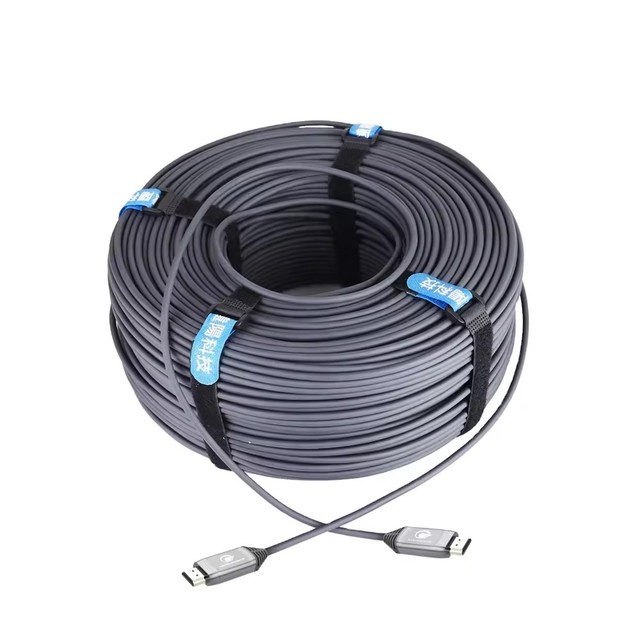 Hot Sale Premium 15m 4K 60Hz Slim Fiber HDMI Cable Manufacturer 8K 48Gbps Ultra High Speed AOC HDMI 2.0b Cable