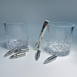 Ensemble de verres à <span class=keywords><strong>whisky</strong></span> en cristal sculpté vintage avec boîte en bois personnalisée pour cadeaux d'affaires avec pierre de vin de glace unique - Product Image 5