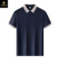 Chemise à col pour homme, unie, à manches courtes, en nylon-spandex, respirante, séchage rapide, infroissable, collection Printemps-Été, pour le commerce transfrontalier