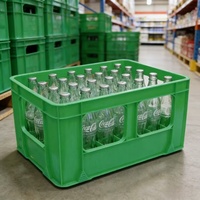 24 bouteilles de bière, boîte en plastique HDPE écologique recyclable, caisse solide pour le transport, la logistique et le stockage