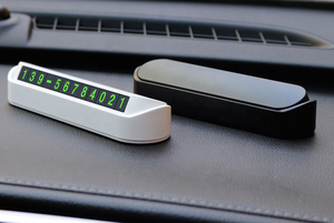 QY ป้ายทะเบียนรถที่จอดรถชั่วคราวป้ายทะเบียนรถที่ย้ายได้สร้างสรรค์เรืองแสงในที่มืดเลขคู่ - Product Image 2