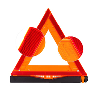Triangle d'avertissement d'urgence de base approuvé par le DOT Kit de triangles d'avertissement de sécurité routière réfléchissants pliables Fluorescent